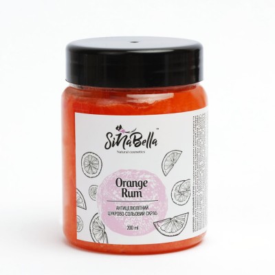 Orange rum —  антицелюлітний цукрово-сольовий скраб з ароматом апельсина